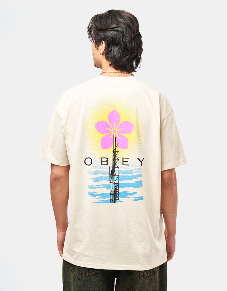 Obey Elevated Power T-Shirt - Cream