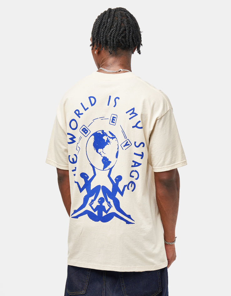 Obey The World Is My Stage T-Shirt - Cream