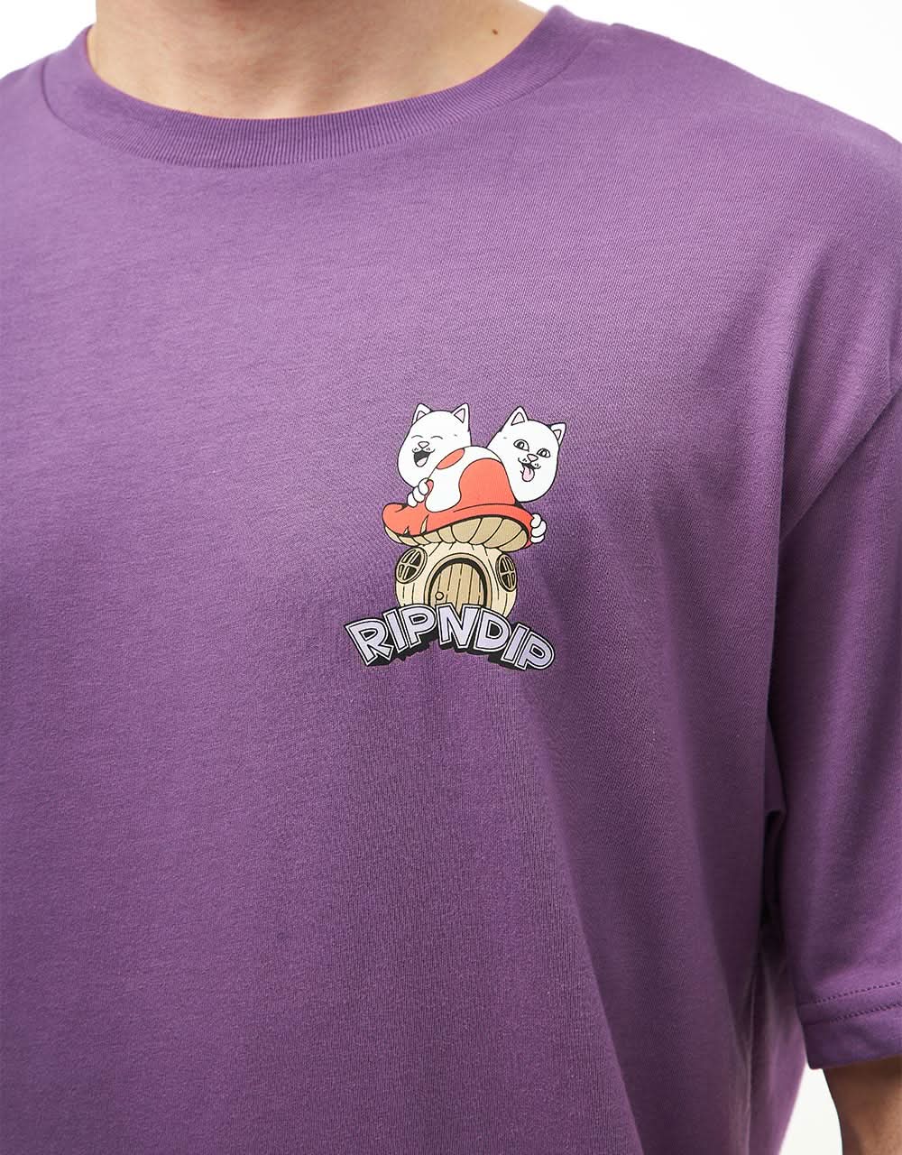 RIPNDIP Shroom House T-Shirt - Plum
