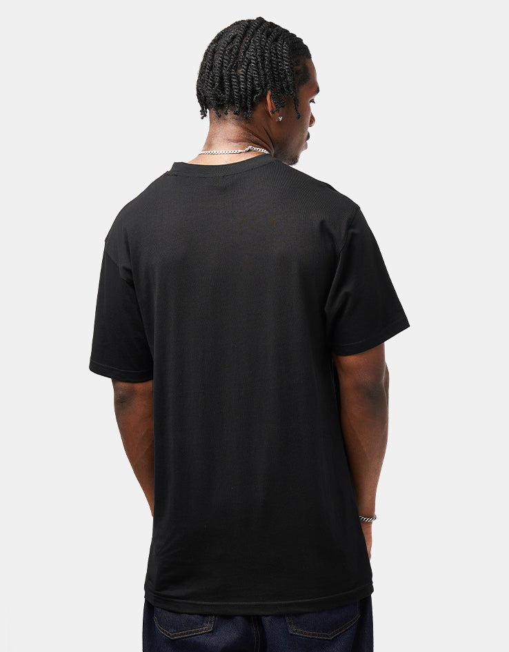 Santa Cruz Oval Check Flame Front T-Shirt - Black