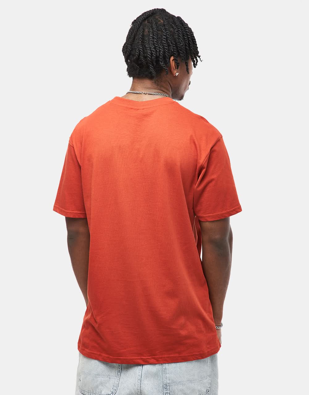 Santa Cruz Oval Check Flame Front T-Shirt - Dark Rust