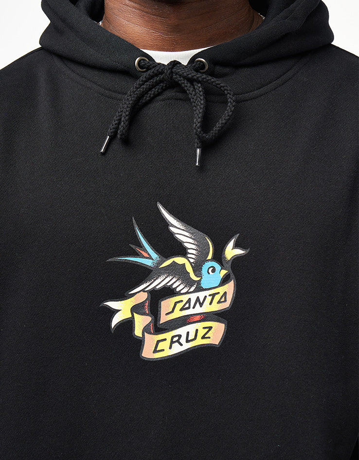 Santa Cruz Sommer Sparrow Front Pullover Hoodie - Black