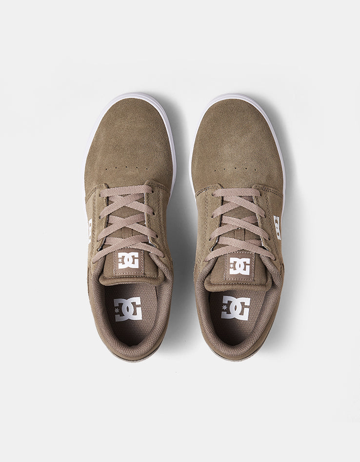 DC Crisis 2 Skate Shoes - Olive/White