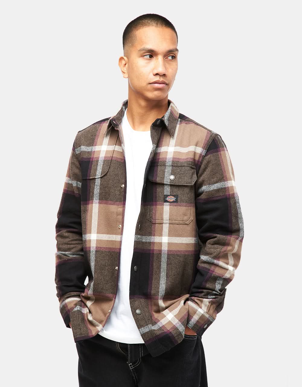 Dickies Nimmons L/S Shirt - Dark Brown