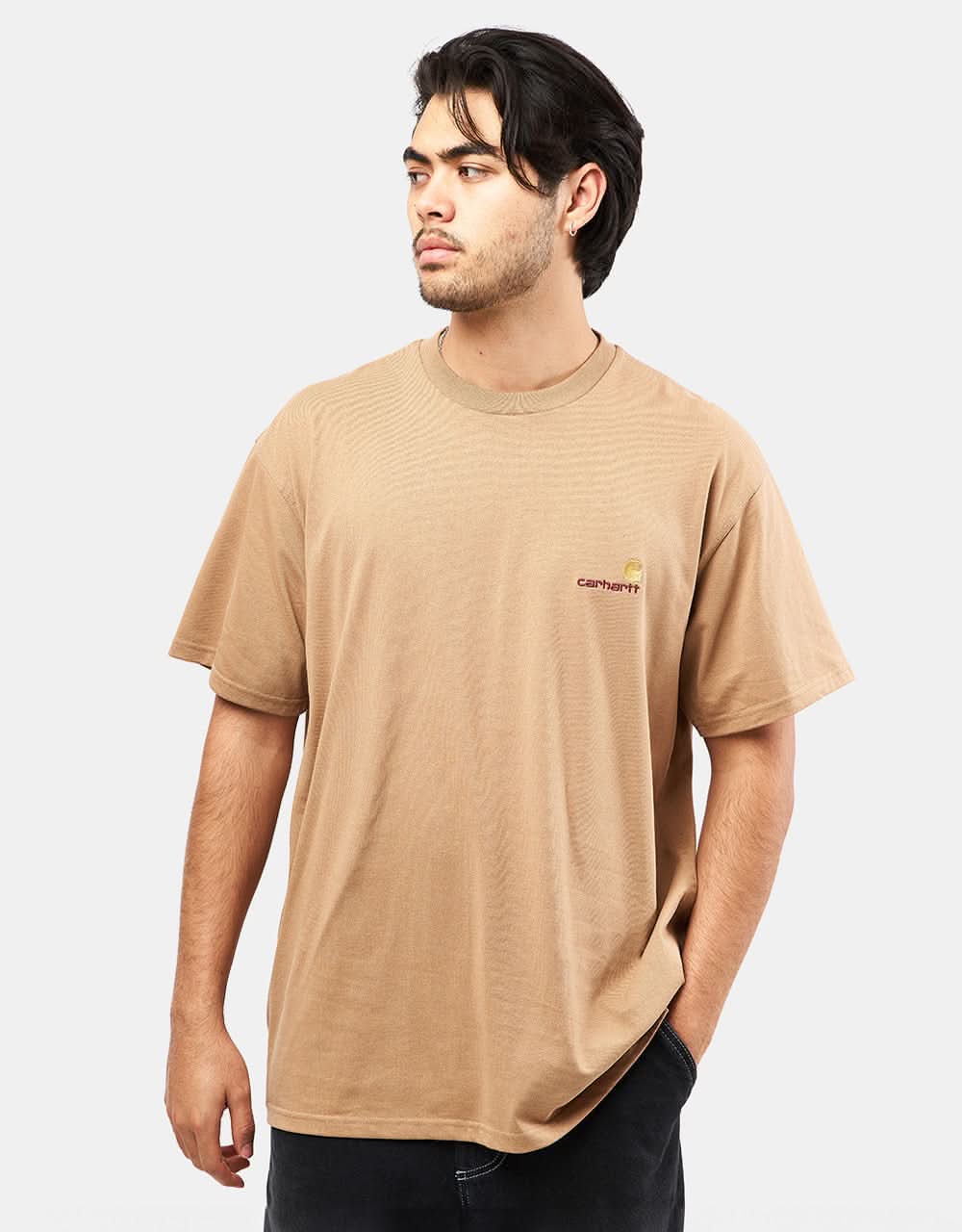 Carhartt WIP S/S American Script T-Shirt - Peanut
