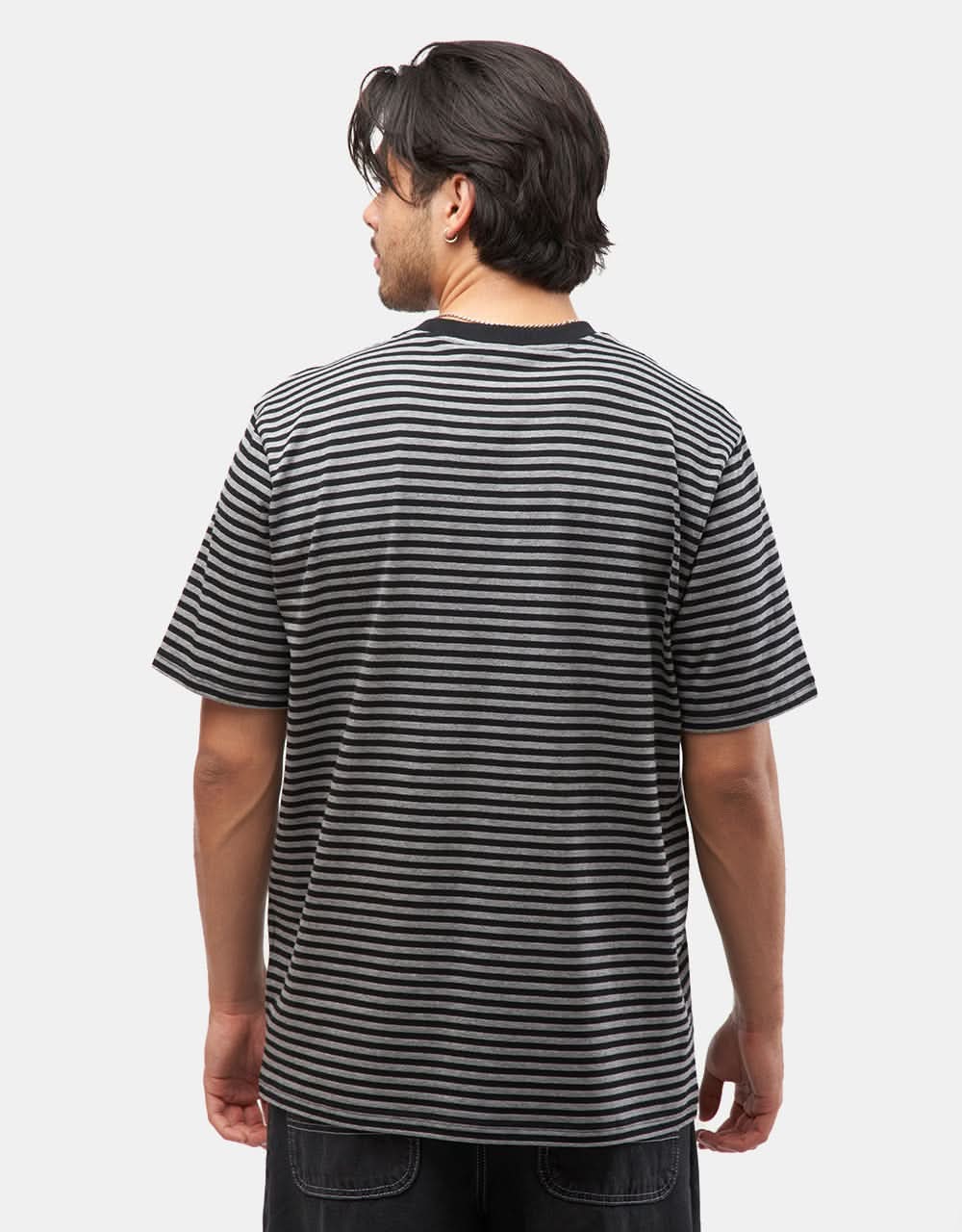 Carhartt WIP Verner Pocket T-Shirt - Verner Stripe/Black/Dark Grey Heather