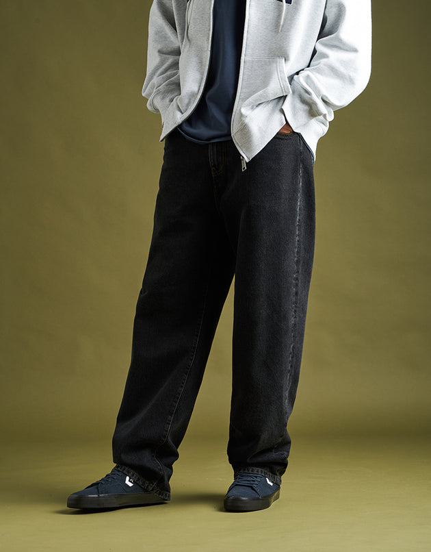 Carhartt WIP Aaron Pant - Black (Stone Washed)