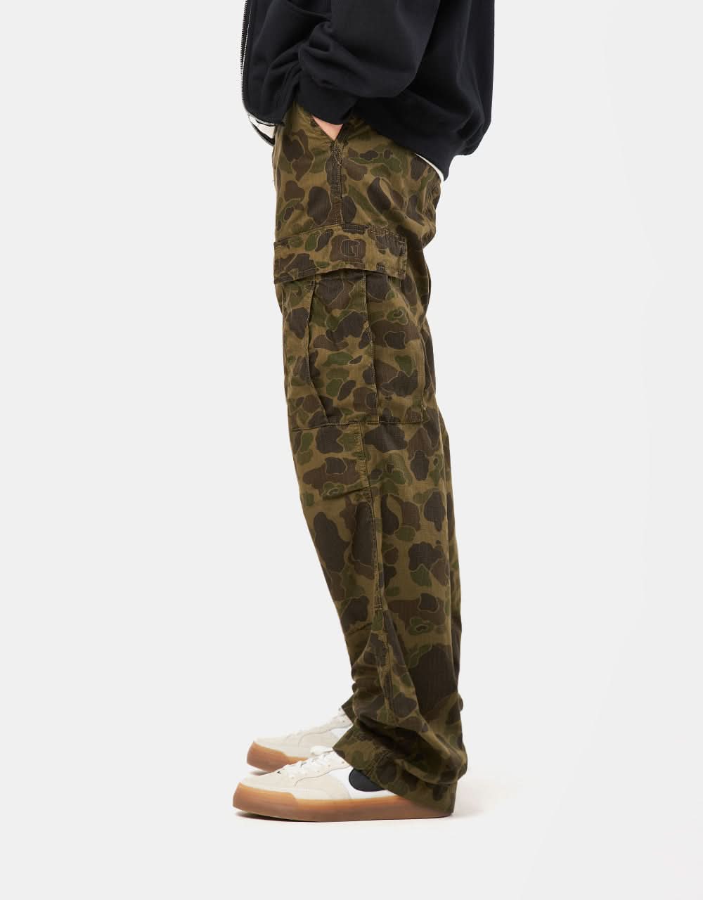 Carhartt WIP Duck Cargo Pant - Camo Duck/Green/Office Green (Garment Dyed)