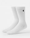 Carhartt WIP Madison 2 Pack Crew Socks - White/Black