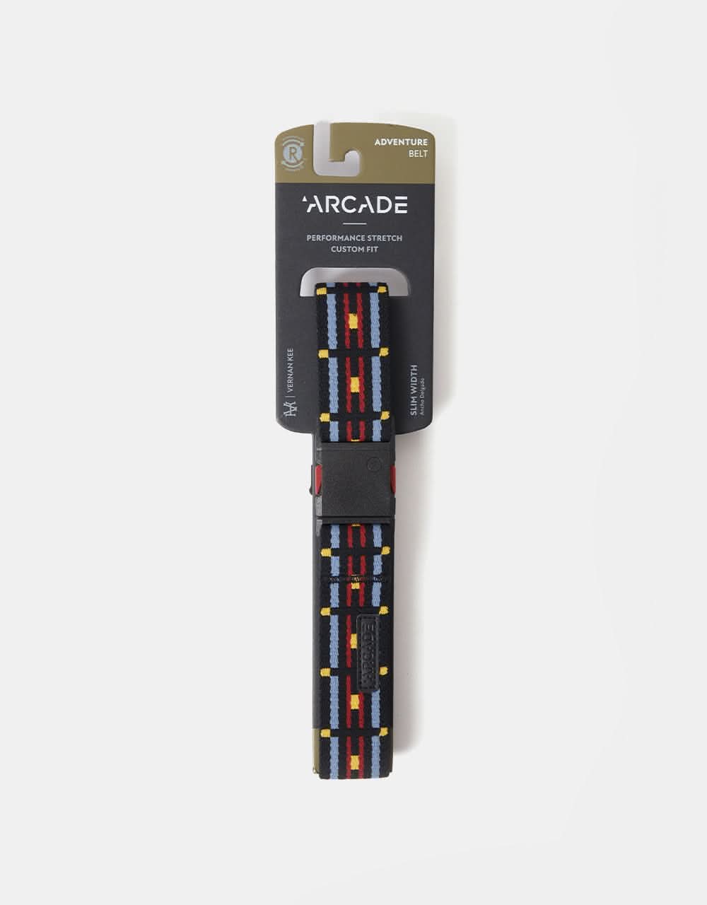 Arcade x Vernan Kee Keyah Slim Belt - Black/Sky