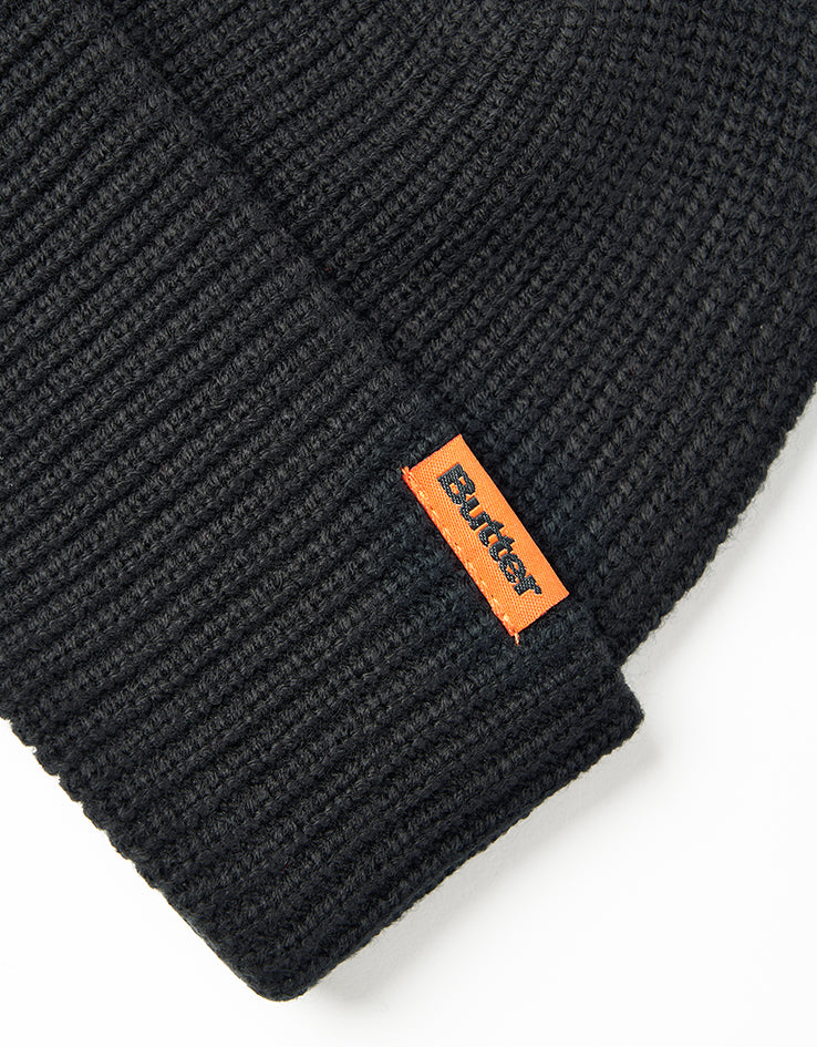 Butter Goods Tall Wharfie Beanie - Black