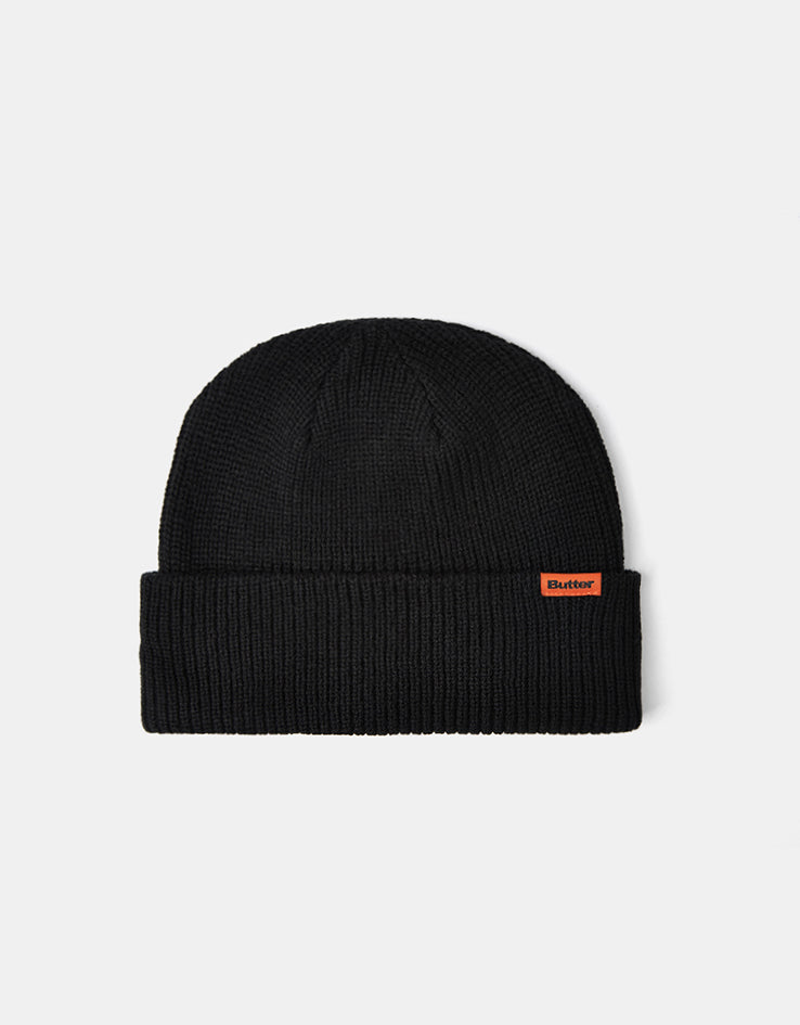 Butter Goods Tall Wharfie Beanie - Black