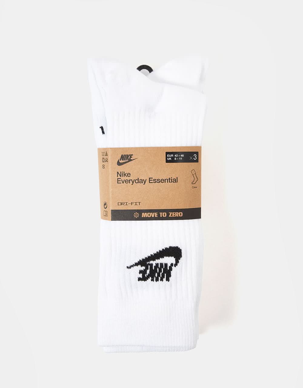 Nike SB Everyday Essential Crew Socks 3 Pack - White/Black