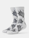 Route One Dragon Crew Socks - White