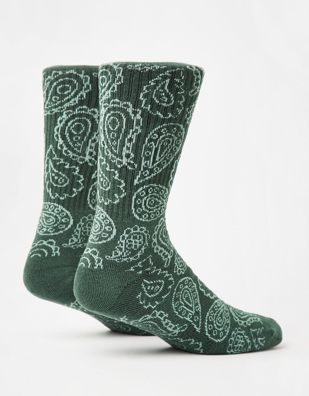 Route One Paisley Crew Socks - Dark Teal
