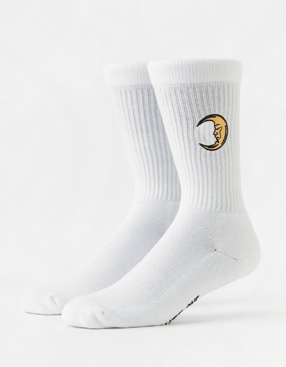 Route One Sun & Moon Crew Socks - White