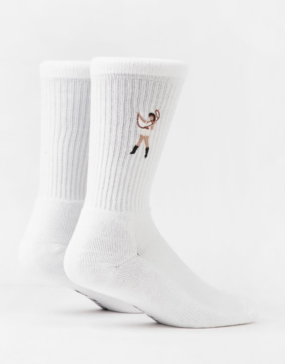 Route One Cowgirl Crew Socks - White