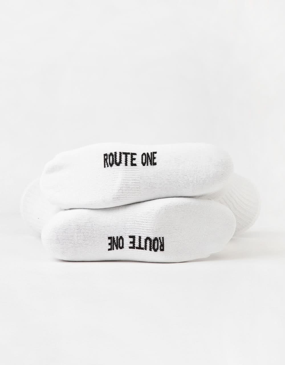 Route One Cowgirl Crew Socks - White