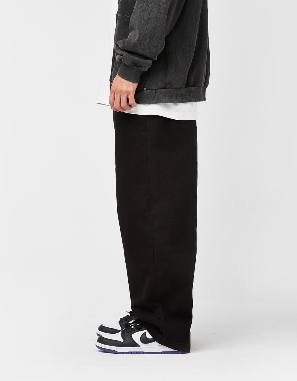 Route One Super Baggy Canvas Pant - Black