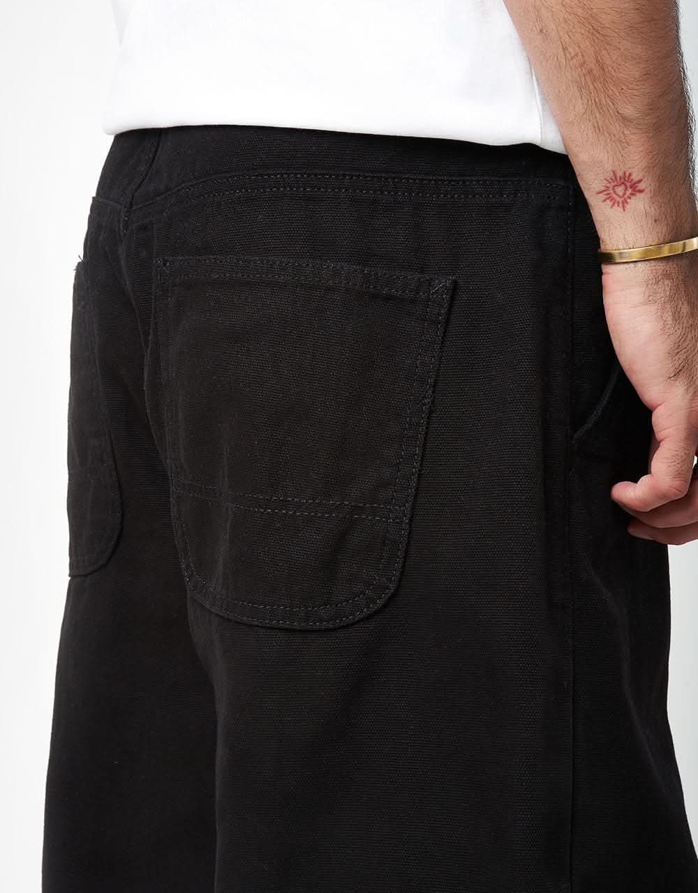 Route One Super Baggy Canvas Pant - Black