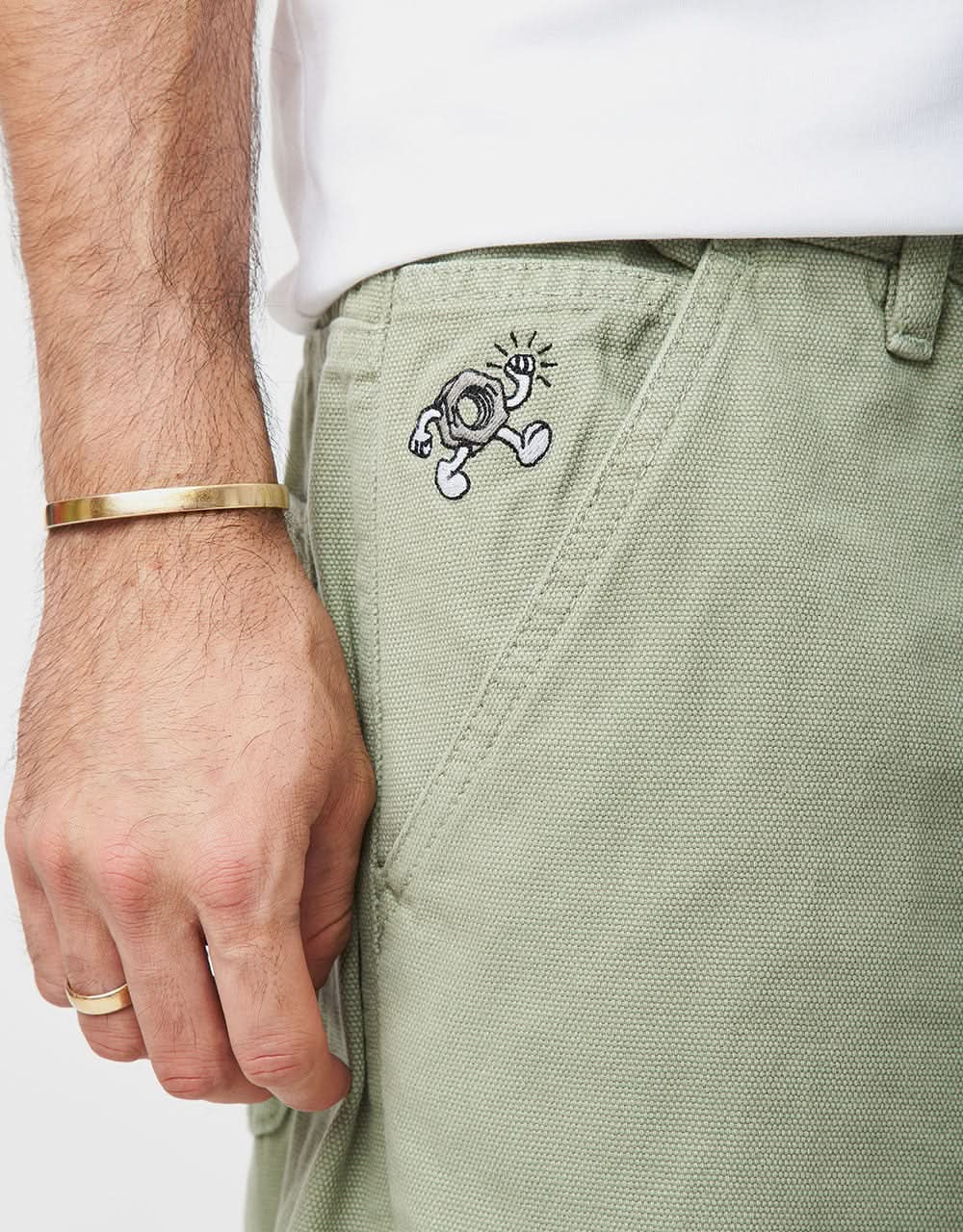 Route One Super Baggy Canvas Pant - Oil Green