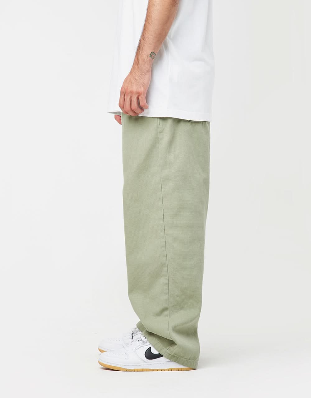 Route One Super Baggy Canvas Pant - Oil Green