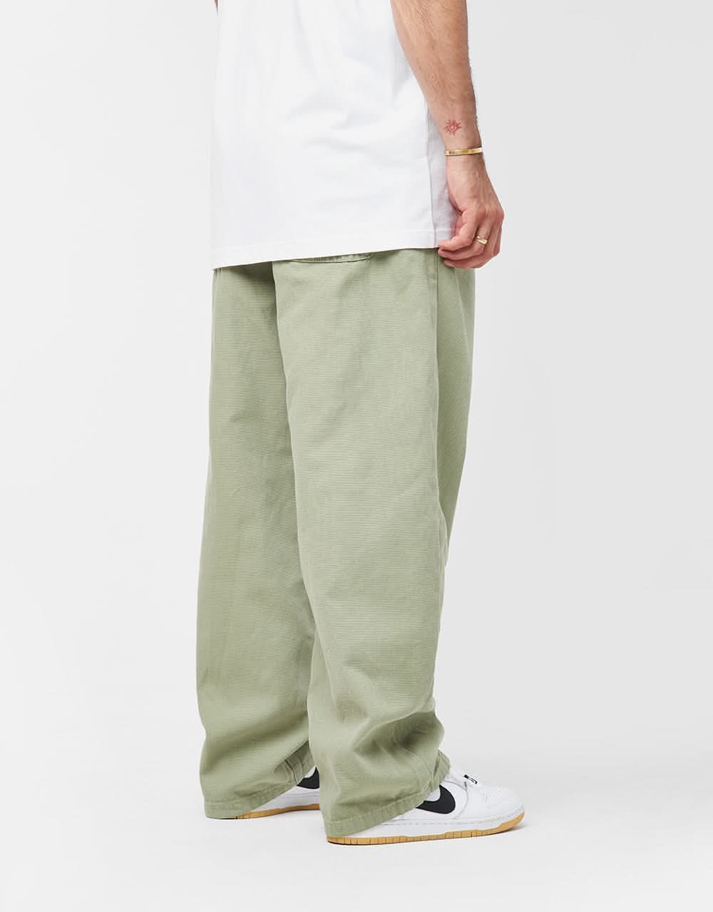 Route One Super Baggy Canvas Pant - Oil Green