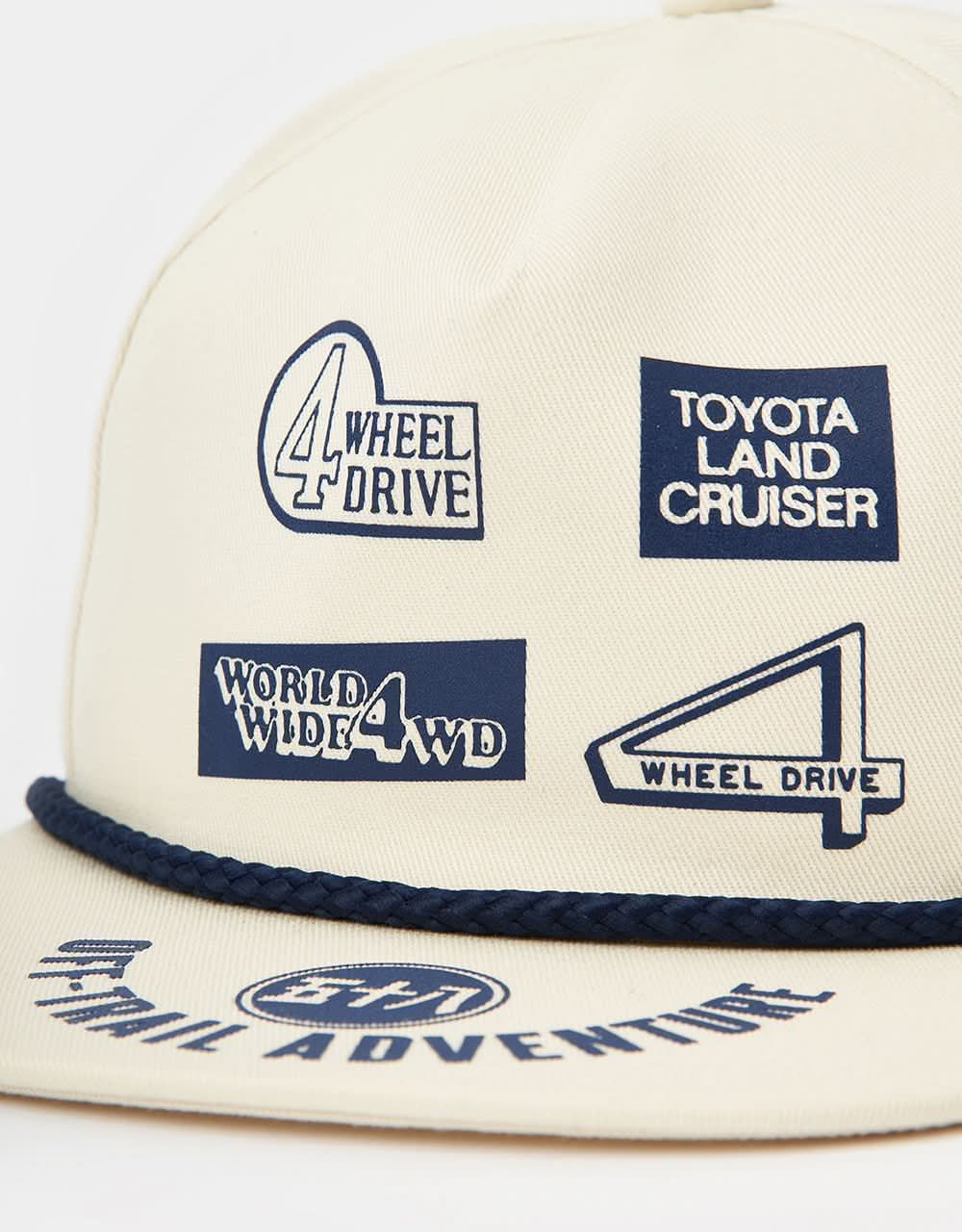 HUF x Toyota Land Cruiser 4 Wheel Drive Trucker Cap - Natural