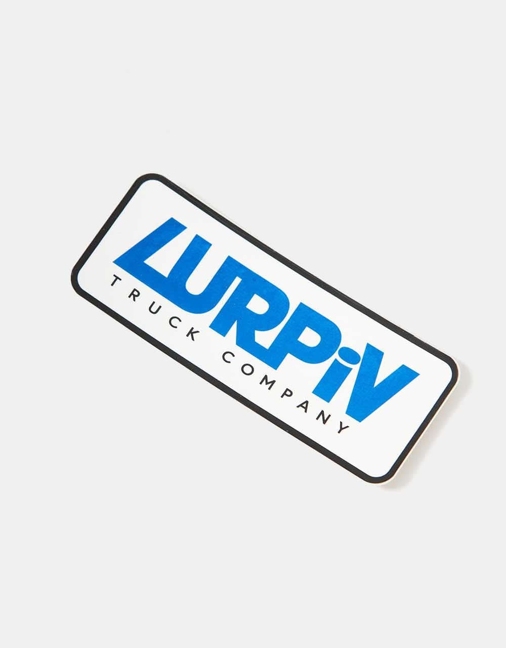 Lurpiv Plate Logo Sticker - White/Blue