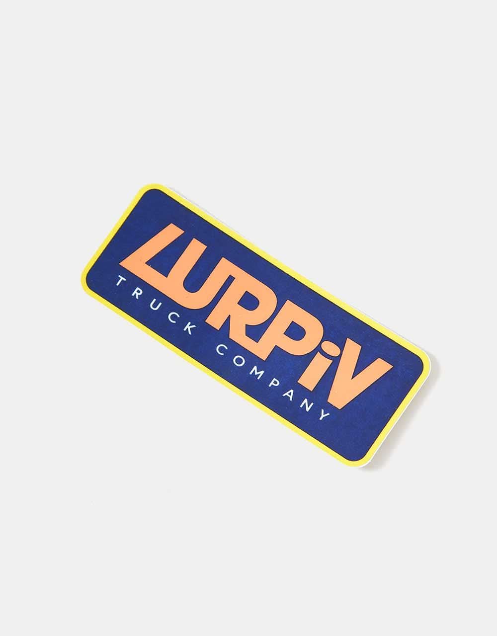 Lurpiv Plate Logo Sticker - Purple/Salmon