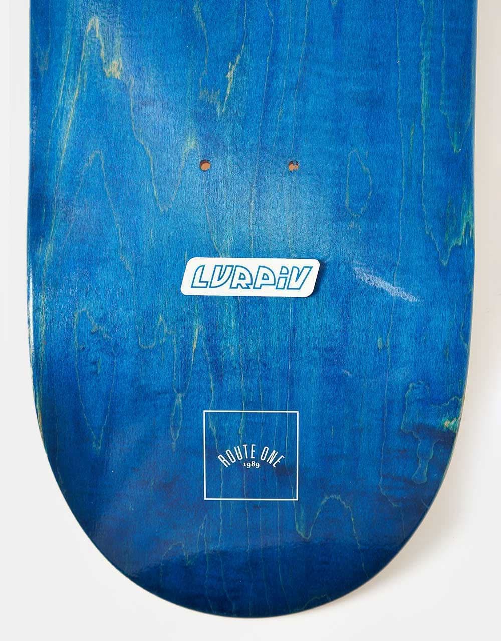 Lurpiv Slant Logo Sticker - White/Blue