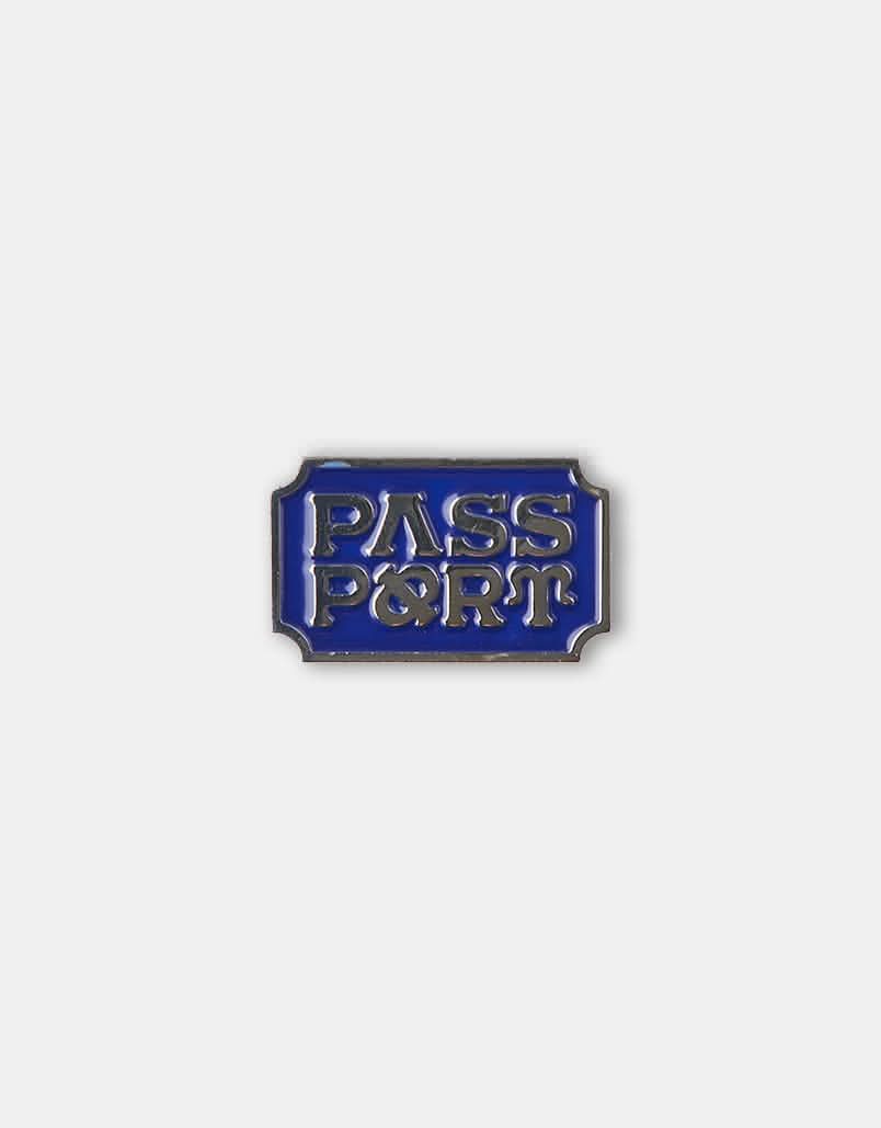 Pass Port Yearbook Logo Pin - Royal Blue/Antique Silver
