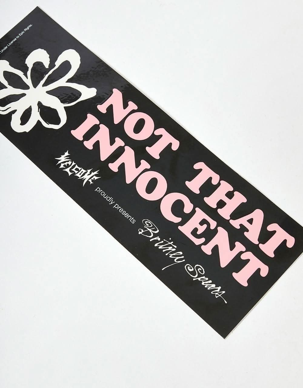 Welcome x Britney Spears "Not That Innocent" Bumper Sticker