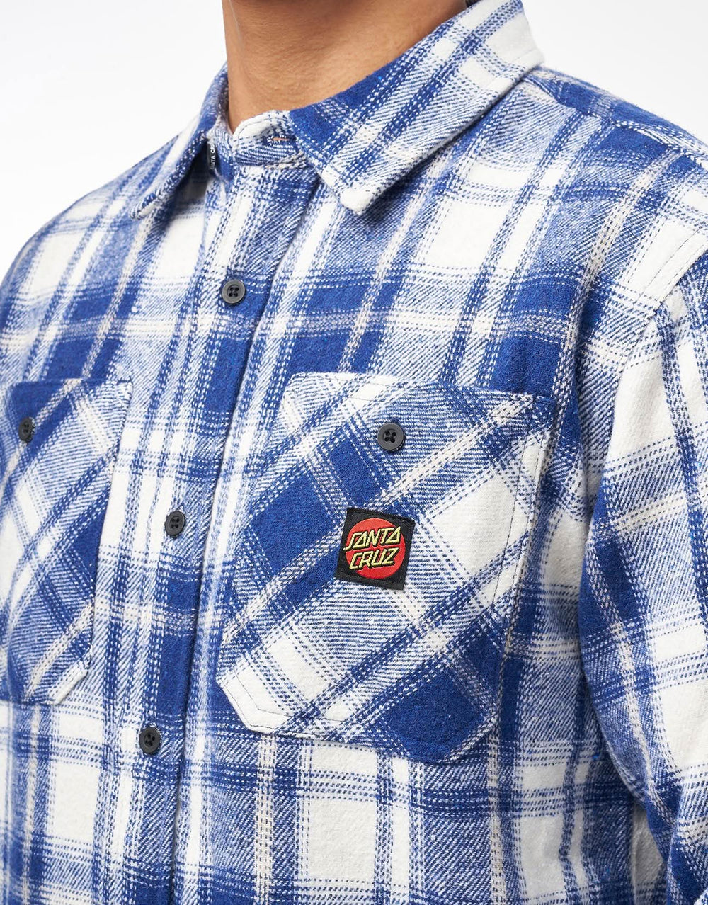 Santa Cruz Apex L/S Shirt - Blue Check