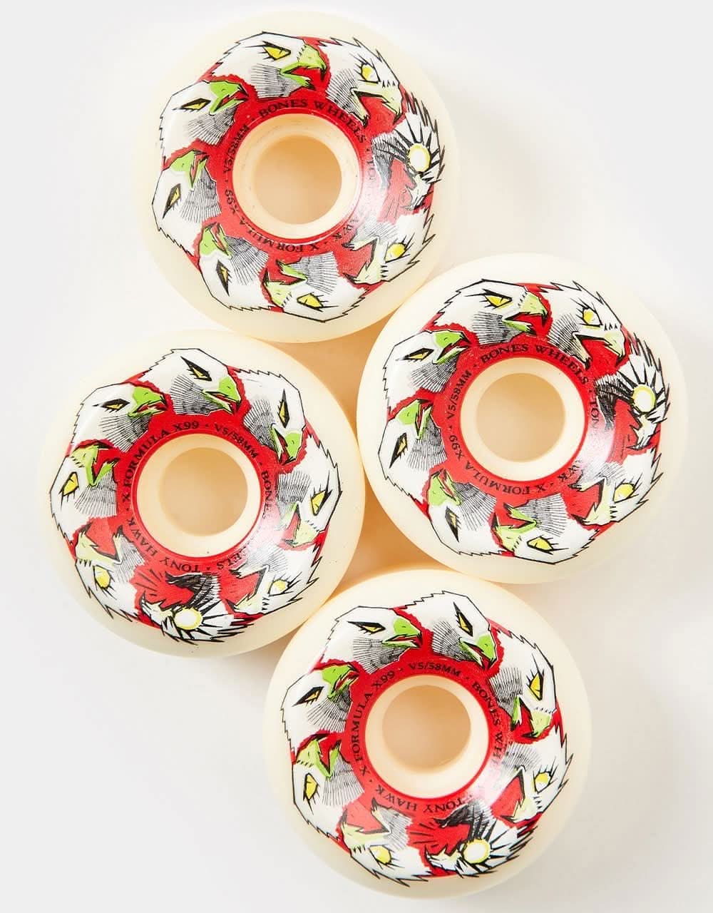 Bones Hawk Animation X-Formula V5 Sidecut 99a Skateboard Wheels - 58mm