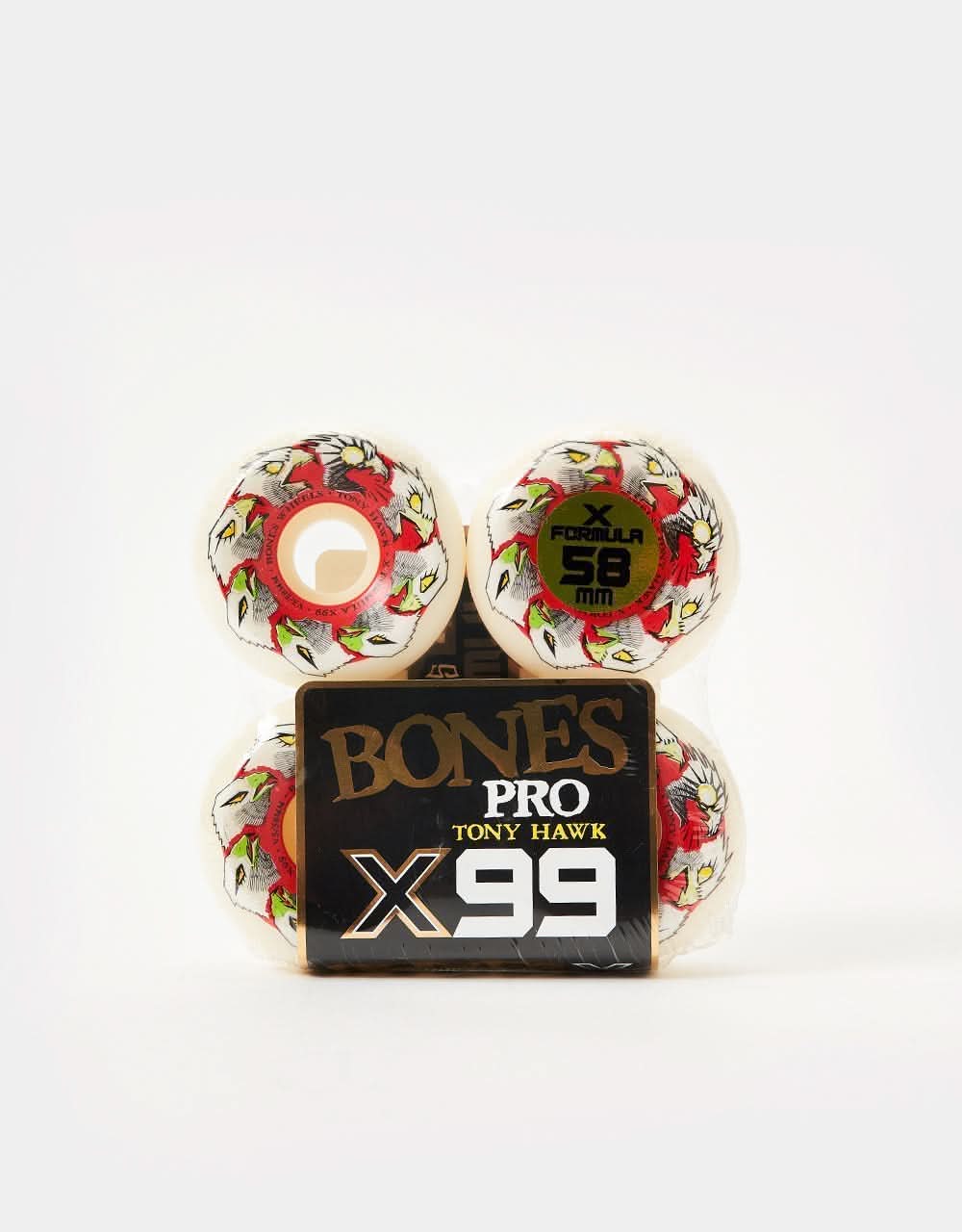 Bones Hawk Animation X-Formula V5 Sidecut 99a Skateboard Wheels - 58mm