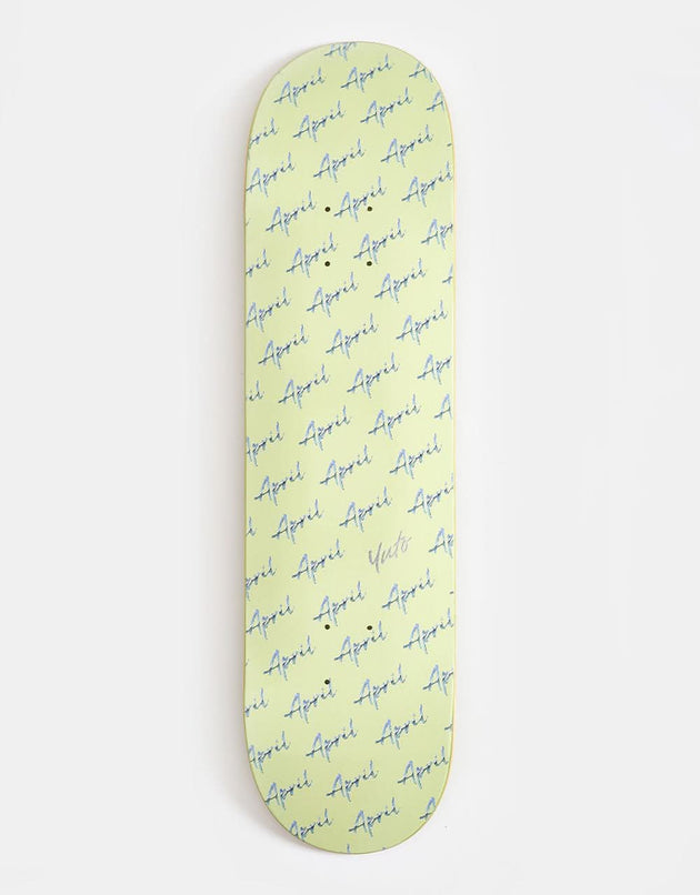 April Yuto Script Logo Skateboard Deck - 8.25"