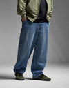Route One Super Baggy Denim Jeans - Washed Blue