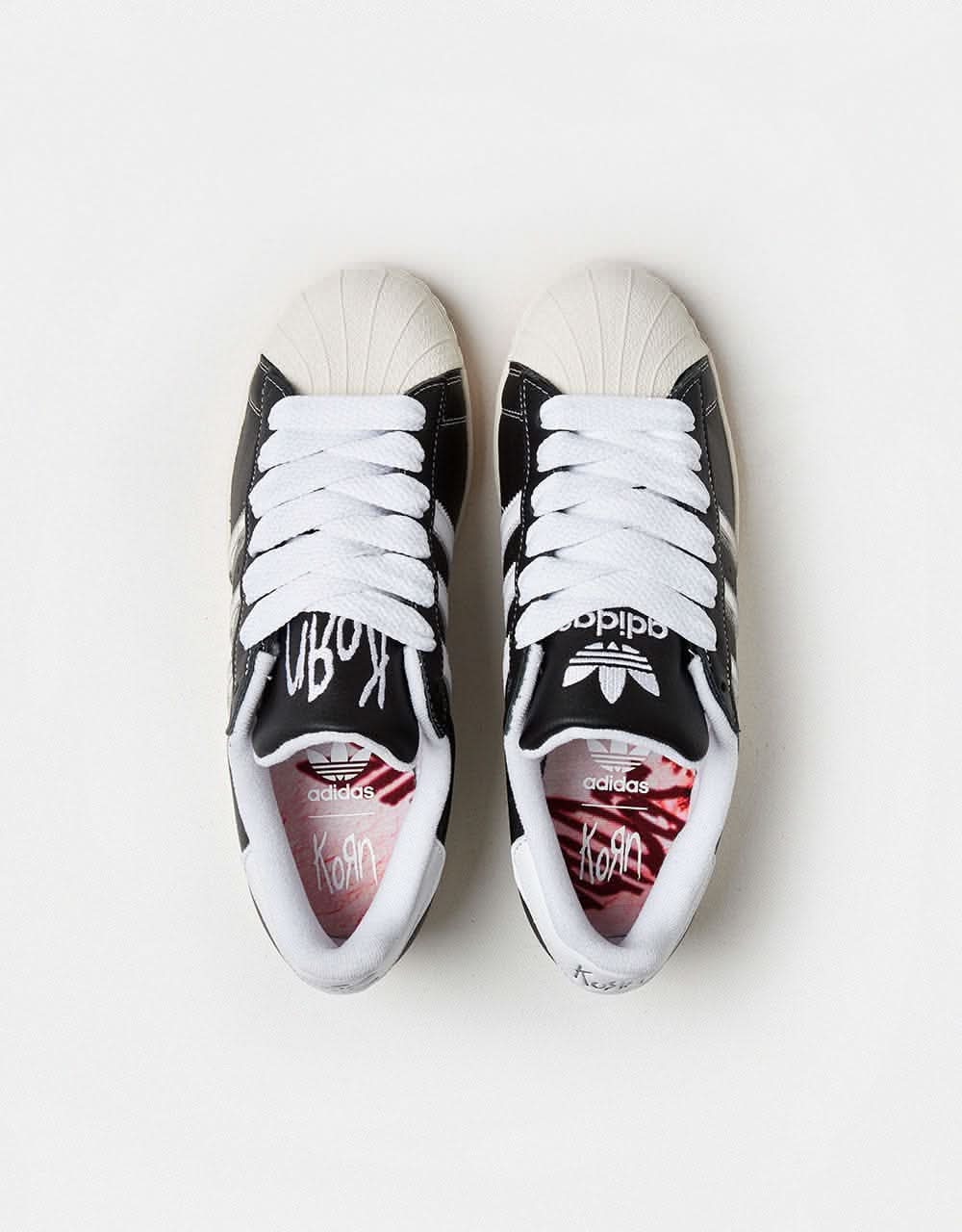 adidas x Korn Superstar Shoes - Core Black/Translucent/Better Scarlet