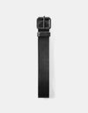 Carhartt WIP Script Leather Belt - Black/Black