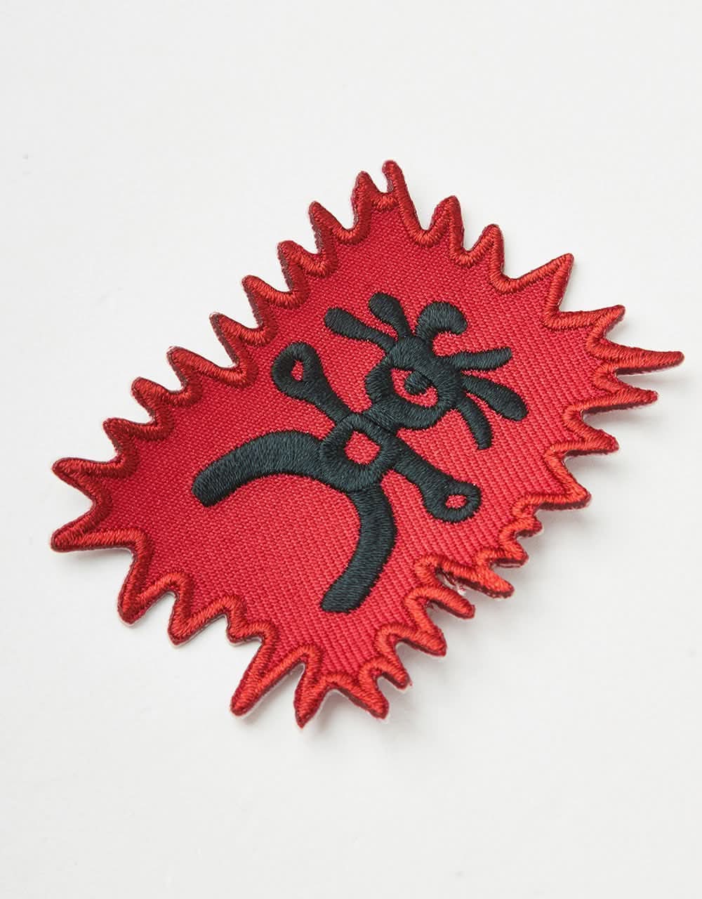 Route One Petroglyph Man Embroidered Patch - Red