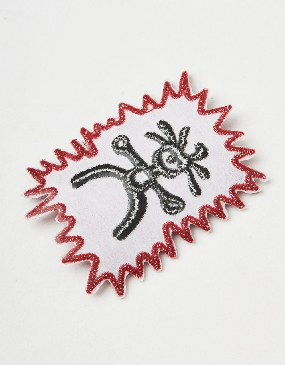 Route One Petroglyph Man Embroidered Patch - Red