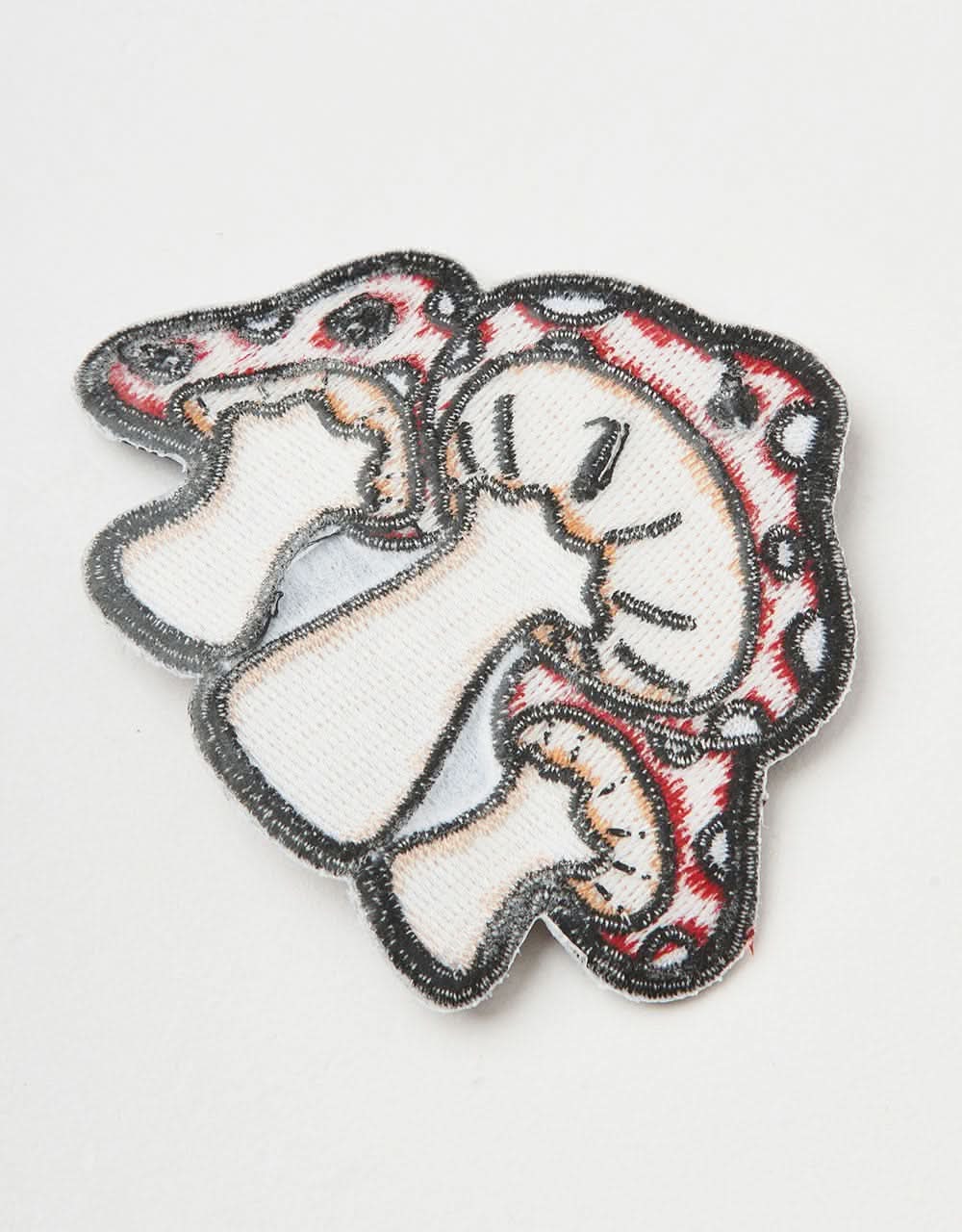 Route One Mushroom Embroidered Patch - Red