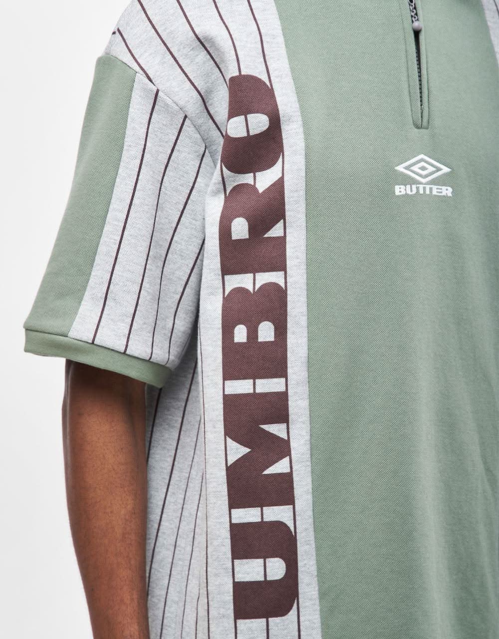 Butter Goods x Umbro Athletica S/S Polo Shirt - Sage