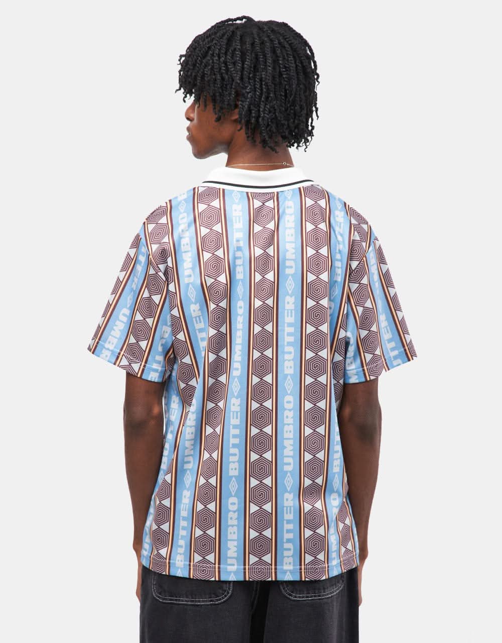 Butter Goods x Umbro Vert Jersey - Sky/Brown