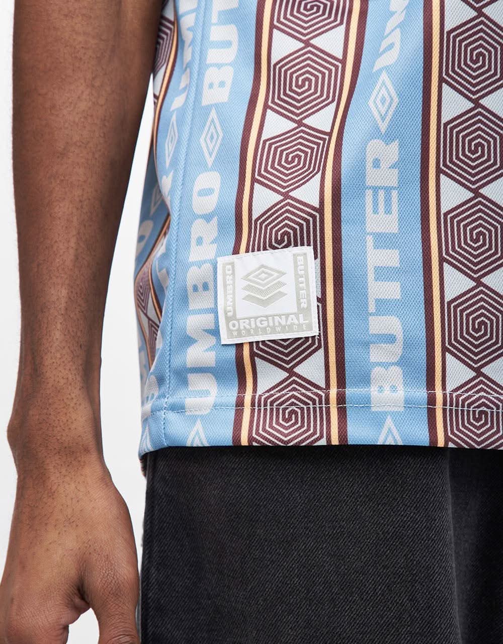 Butter Goods x Umbro Vert Jersey - Sky/Brown
