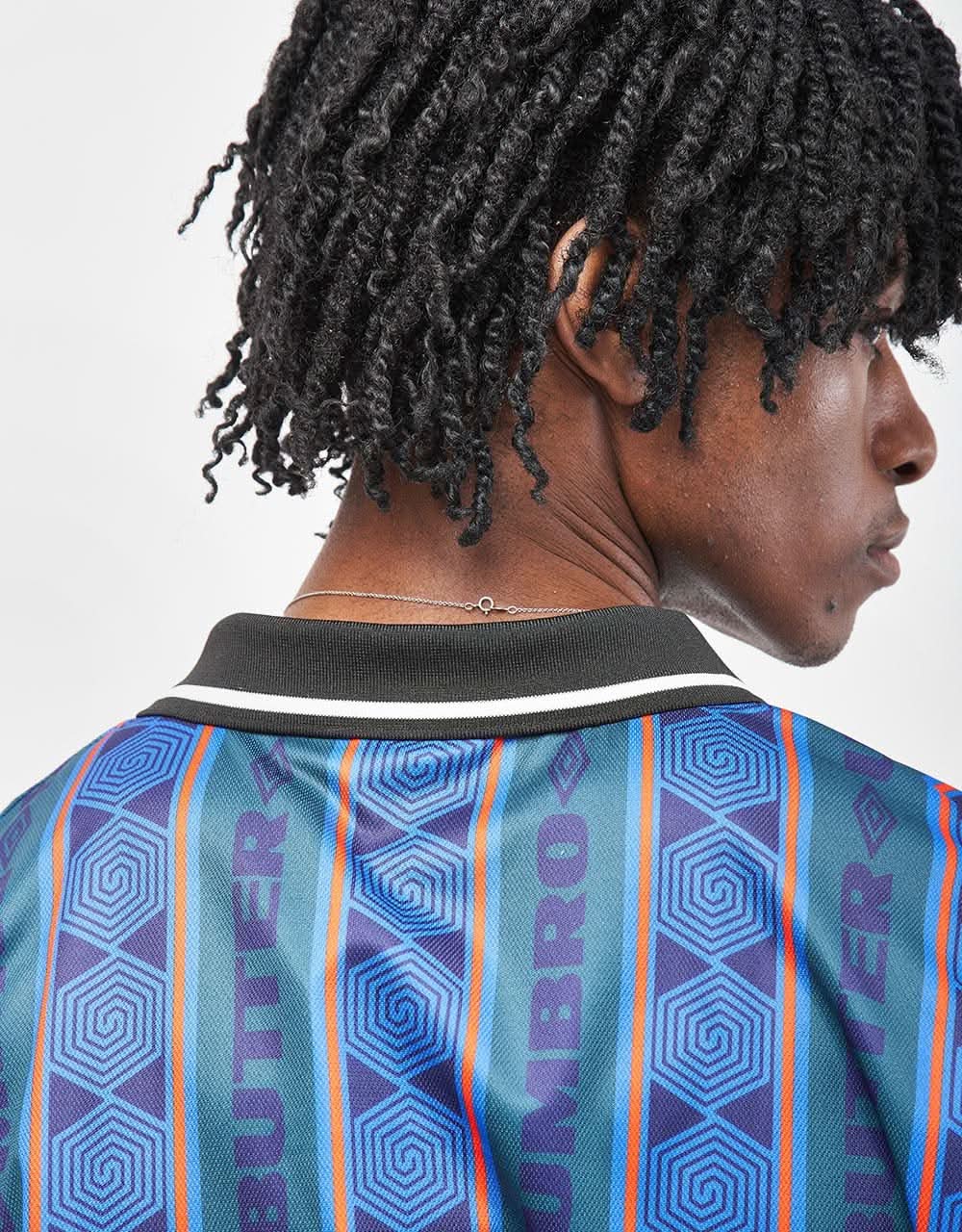 Butter Goods x Umbro Vert Jersey - Forest/Cobalt