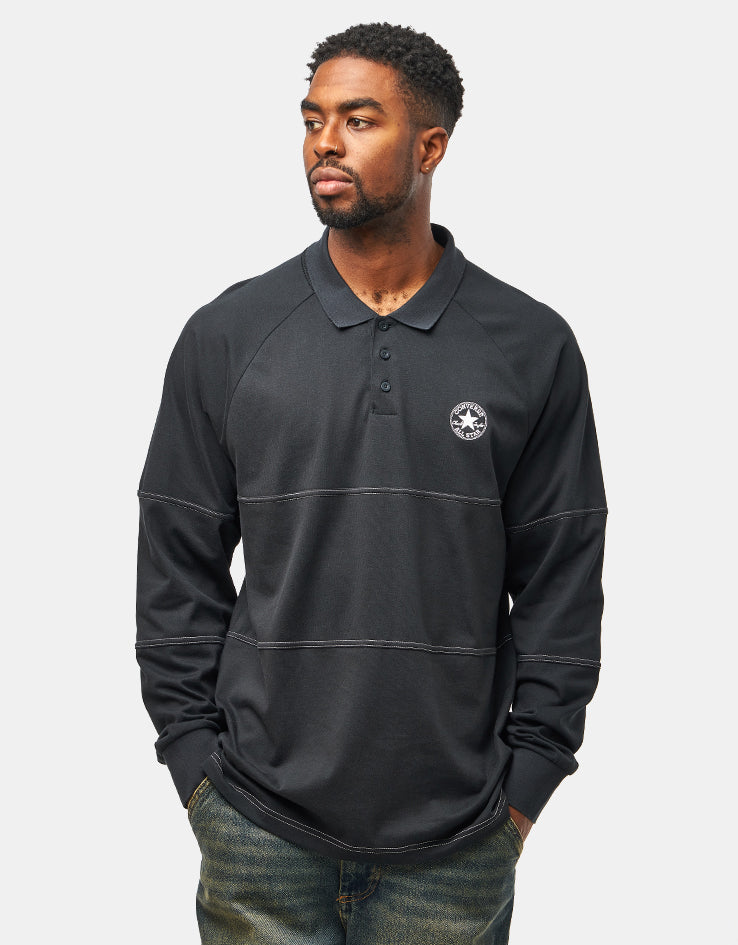 Converse Marquis Retro Rugby Polo Shirt - Converse Black