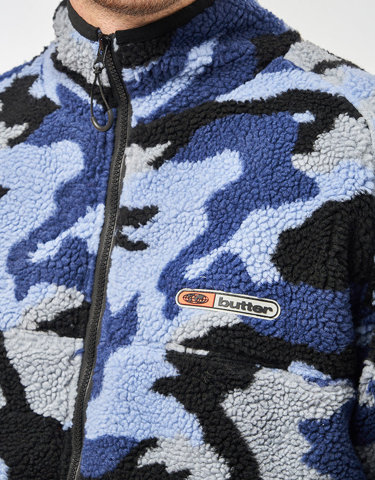 Butter Goods Camo Sherpa Jacket - Slate