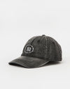 Route One Barbed Bleached Denim Dad Cap - Black Denim